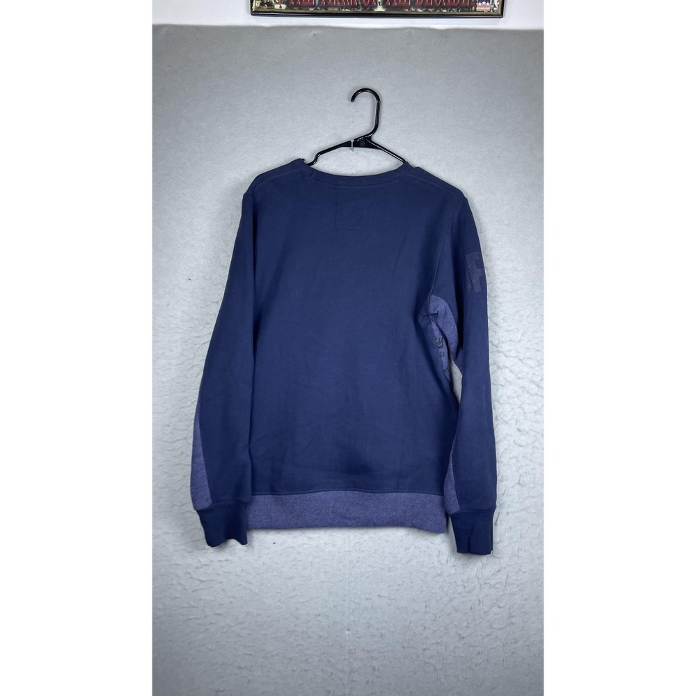 Superdry Sweatshirt Mens‎ Small Blue Vintage Graphic Crewneck Fleece Pullover - Picture 8 of 9